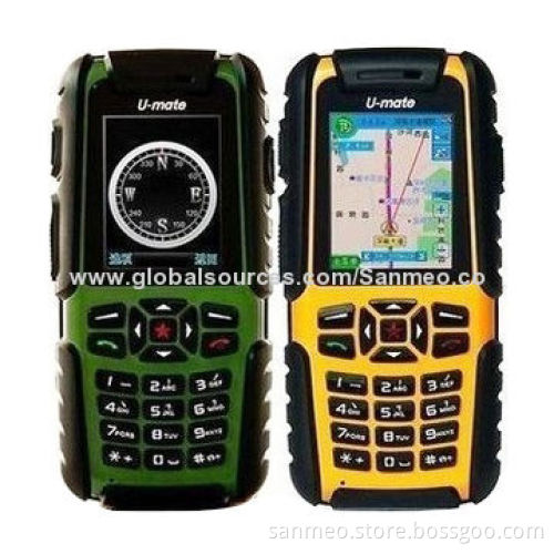 Waterproof Mobile Phone, Dust-proof, Shockproof, MTK Single Core, 2'' QVGA Screen, 256MB RAMNew